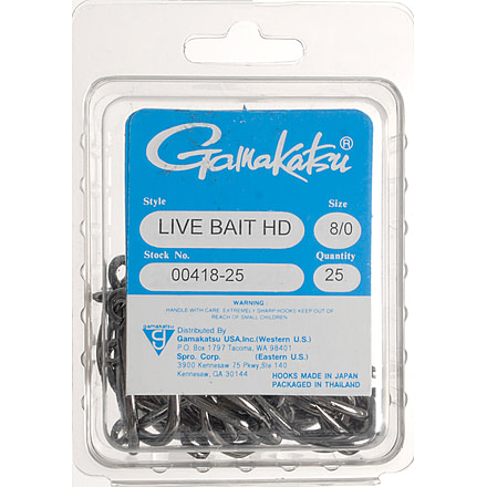 Ami Gamakatsu Per Esca Viva Heavy Duty – Misura 4/0 – Filo Pesante Forgiato (Confezione 6 Pezzi)