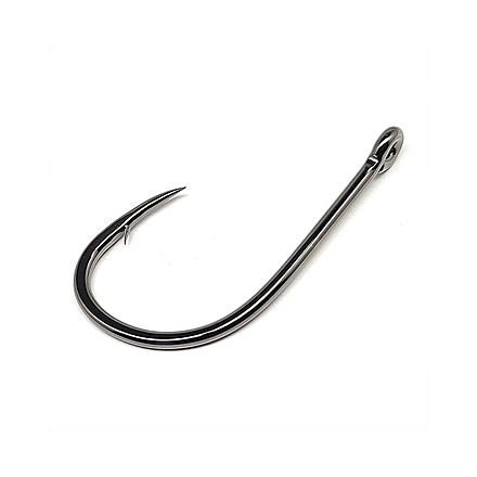 Gamakatsu Octopus Circle Straight Eye Inline-Point Nano Alpha Fishing Hook, Size 2/0, Black, 265212
