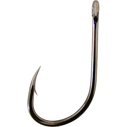 Gamakatsu Offshore Octopus Hook, Needle Point, 4X Strong, Offset, Ringed Eye, NS Black, Size 2/0, 6 per Pack, 98412