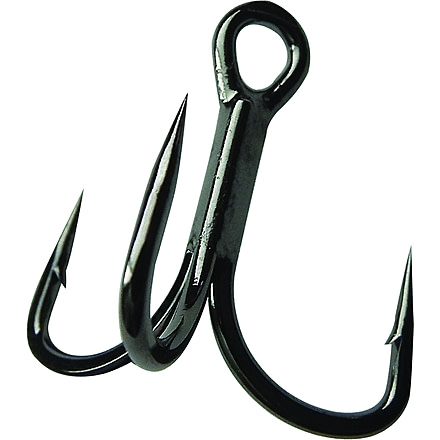Gamakatsu Treble Hook, Needle Point, 2X Short Shank Extra Wide Gap, Magic Eye, NS Black, Size 6, 6 per Pack, 317407