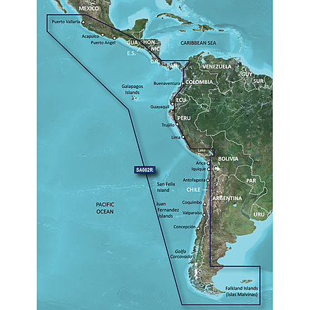 Garmin BlueChart g2 HD - HXSA002R - South America West Coast - microSD/SD 41208