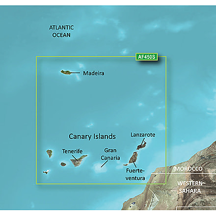 Garmin BlueChart g2 Vision - Madeira and Canary Islands JUL 08 (AF450S) SD Card 010-C0750-00