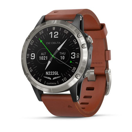 Garmin D2 Delta, Sapphire, GPS Watch, Leather, NA, Black/Brown 010-01988-30