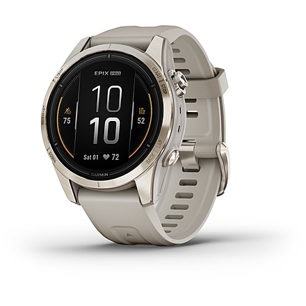 Garmin Epix Pro Gen 2 - Sapphire Edition Watches, 42mm, Soft Gold w/ Light Sand Band, 010-02802-10