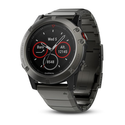Garmin fenix 5x, Sapphire, GPS Watch, US, Slate Gray/Metal 010-01733-04