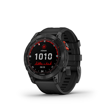 Garmin Fenix 7 Solar Watch, Slate Gray Case, Black Band, 010-02540-10