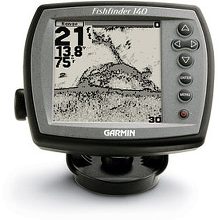 Garmin Fishfinder 140, dual beam transducer (plastic transom/trolling motor mount with depth, temp) GPS Fishfinders 010-00460-00 w/ Free S&amp;H