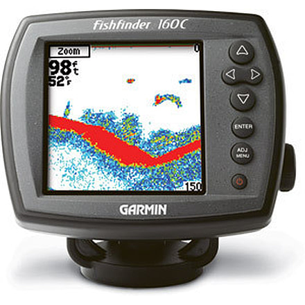 Garmin FishFinder 160C, dual beam transducer (plastic transom/trolling motor mount with depth, temp) GPS Fishfinders 010-00403-00 w/ Free S&amp;H