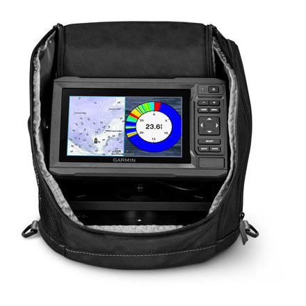 Garmin Fishfinder ECHOMAP Plus 63cv Ice Bundle w/ GT8, small bag, NA 010-01889-15