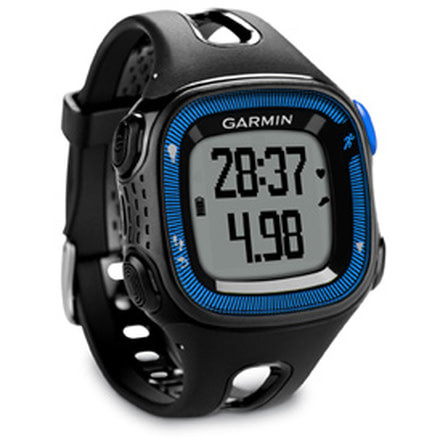 Garmin Forerunner 15 GPS Running Watch, Black and Blue, Large, Charging/Data Clip, Manual 010-01241-00