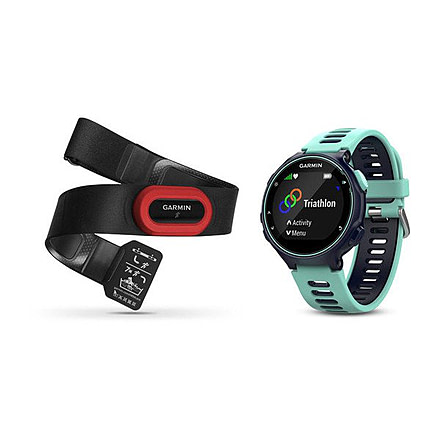 Garmin Forerunner 735XT, GPS, NA/PAC, Run Bundle, Midnight Blue/Frost Blue 010-01614-13