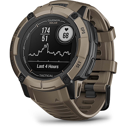 Garmin Instinct 2X Solar Tactical Edition Watch, Coyote Tan, 010-02805-12