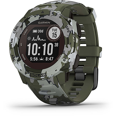 Garmin Instinct Solar Watch - Sportsman Edition, Lichen Camo, 010-02293-16