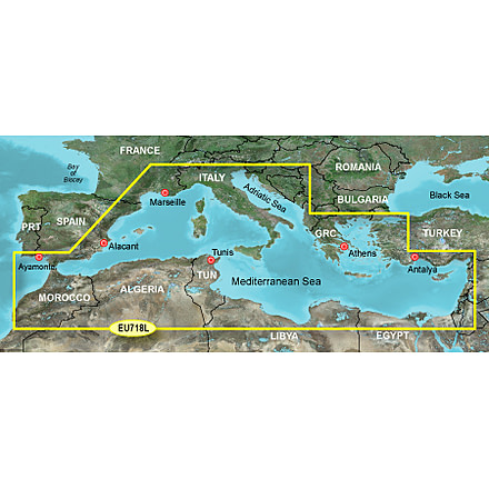 Garmin Blue Chart g2 - Mediterranean Sea