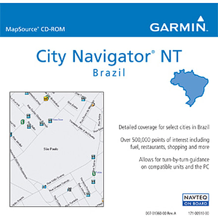 Garmin On the Road Maps GPS City Navigator Brazil NT