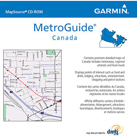Garmin On the Road Maps GPS MapSource MetroGuide Canada 010-10476-00 w/ Free S&H