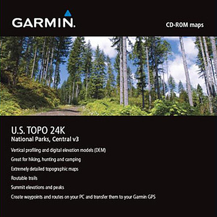 Garmin On the Trail Maps GPS MapSource US TOPO 24K, National Parks - Central 010-10450-00 w/ Free S&amp;H