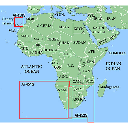 Garmin On The Water GPS Cartography BlueChart: Africa Small Map w/ Free S&amp;H
