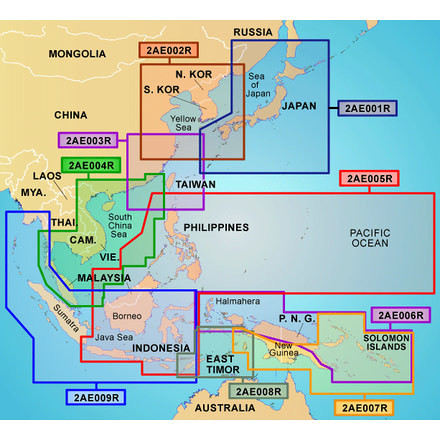 Garmin On The Water GPS Cartography BlueChart g2: Asia East Map w/ Free S&amp;H
