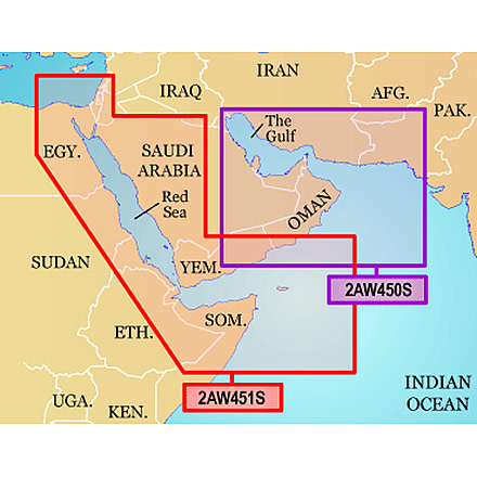 Garmin On The Water GPS Cartography BlueChart g2: Asia West Small Map w/ Free S&amp;H