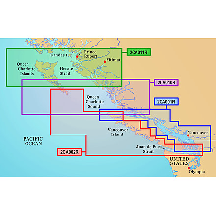 Garmin On The Water GPS Cartography BlueChart g2: Canada West Regular Map w/ Free S&amp;H