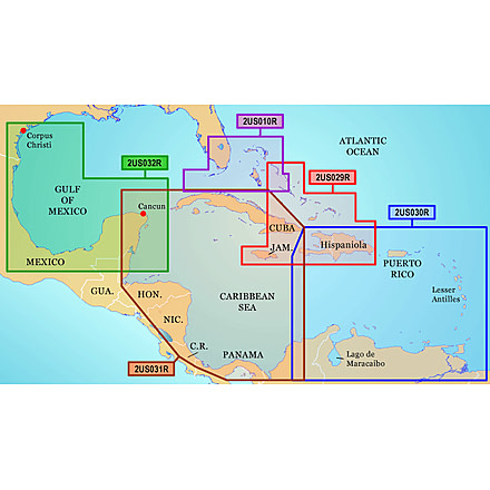 Garmin On The Water GPS Cartography BlueChart g2: Caribbean &amp; Central America Regular Map w/ Free S&amp;H