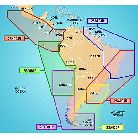 Garmin On The Water GPS Cartography BlueChart g2: Central & South America Map w/ Free S&H