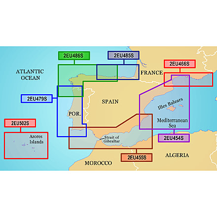 Garmin On The Water GPS Cartography BlueChart g2: Europe South Atlantic Coast Small Map w/ Free S&amp;H