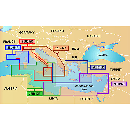 Garmin On The Water GPS Cartography BlueChart g2: Mediterranean Regular Map w/ Free S&amp;H