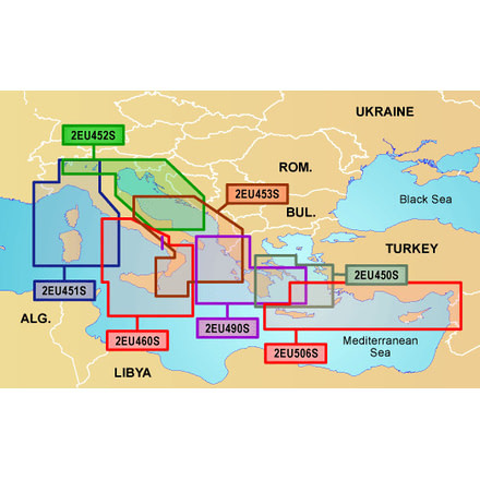 Garmin On The Water GPS Cartography BlueChart g2: Mediterranean Small Map w/ Free S&H