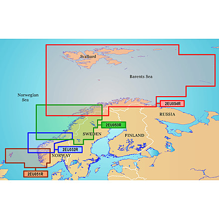 Garmin On The Water GPS Cartography BlueChart g2: Nordic Countries Regular North Map w/ Free S&amp;H