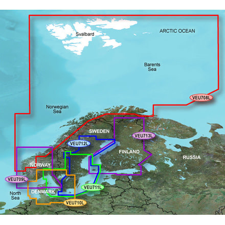 Garmin On The Water GPS Cartography BlueChart g2 Vision: Nordic Countries Large Map w/ Free S&amp;H