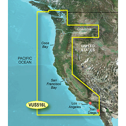 Garmin On The Water GPS Cartography BlueChart g2 Vision: West Coast Large Map 010-C0925-00 w/ Free S&H