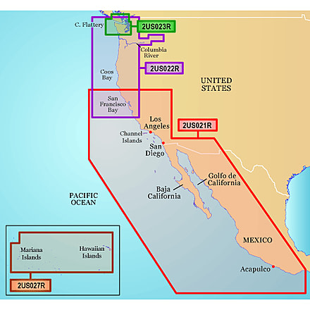 Garmin On The Water GPS Cartography BlueChart g2: West Coast Regular (including Hawaii) Map w/ Free S&amp;H