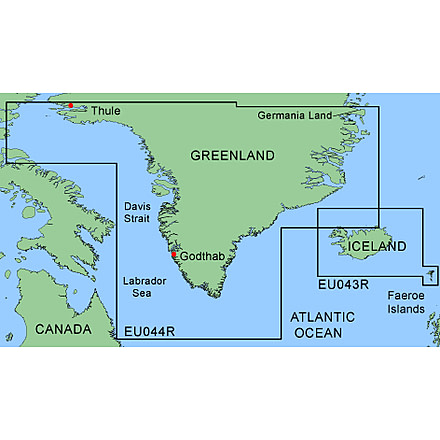 Garmin On The Water GPS Cartography BlueChart: Greenland / Iceland Regular Map w/ Free S&amp;H