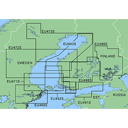 Garmin On The Water GPS Cartography BlueChart: North Nordic Countries Small Map w/ Free S&amp;H