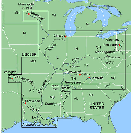 Garmin On The Water GPS Cartography BlueChart: US Inland Rivers Map w/ Free S&amp;H