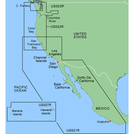 Garmin On The Water GPS Cartography BlueChart: West Coast Regular (including Hawaii) Map w/ Free S&amp;H