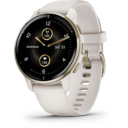 Garmin Venu 2 Plus Smartwatch, Ivory/Cream Gold, 40mm, Rechargeable, 0100249602