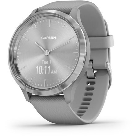 Garmin Vivomove 3 Hybrid Smartwatch, Powder Gray/Silver, 010-02239-00