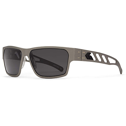 Gatorz Delta M4 Sunglasses, Gun Metal Frame, Smoke Polarized Lens, Matte Black Plug, GZ-05-111
