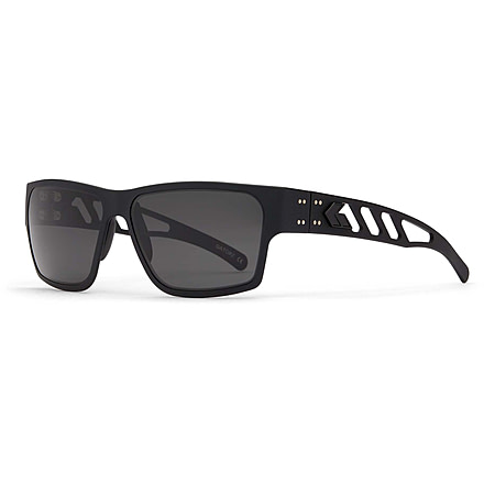Gatorz Delta M4 Sunglasses, Matte Black Frame, Smoke Polarized Lens, Matte Black Plug, GZ-05-011