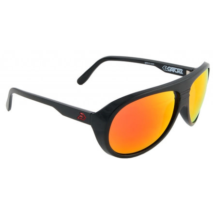 Gatorz Elyblk13mBk Ely Black Frame Red Sunburst Lens Sunglasses