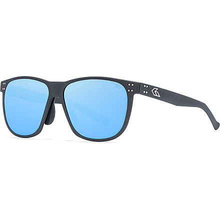 Gatorz Wraith Sunglasses, Graphite, Engraved Logo, Digitally Optimized Polarized Smoke, Blue Mirror w/ Anti-Reflective Coating, 841235127816