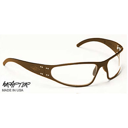Gatorz Wraptor Sunglasses, Desert Brown Frame, Clear Lens WRADBN06