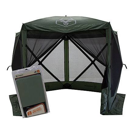 Gazelle G5 5-Sided Portable Gazebo, Pop-Up Hub Screen Tent with 3 free Wind Panels, Alpine Green, 4-Person, GK909