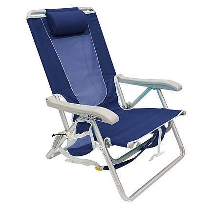 GCI Outdoor Backpack Beach Chair, Nautical Blue, backpack-beach-chair