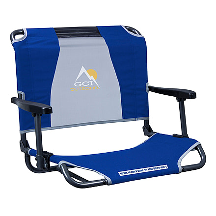 GCI Outdoor Big Comfort Stadium Chair with Armrests, Royal Blue, bigcomfstadiumchairarmrests