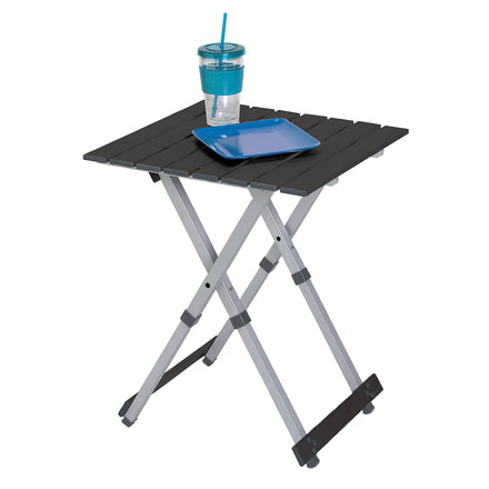 Compact Camp Table 20-Black/Chrome