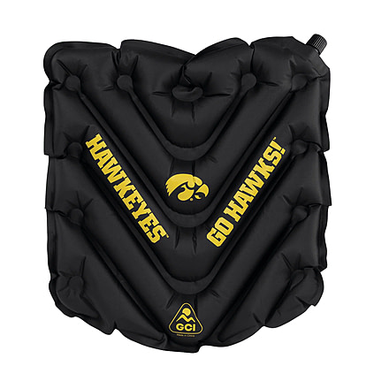 Gci Outdoor V SeatTM, Inflatable Stadium Cushion or Glassing Pad, Iowa Hawkeyes, 12VS03B-IOWA